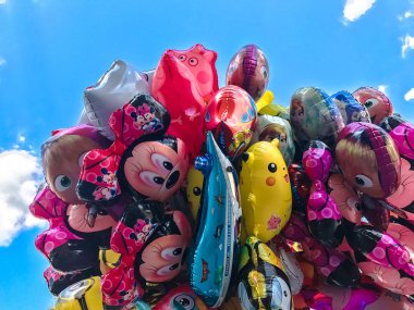 Balonlar, popüler çizgi film yakın çekim Cracow içinde