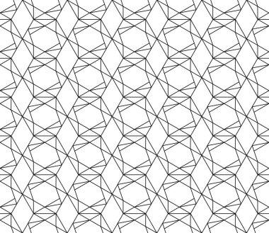 Vektör kesintisiz geometrik desen kontur düzenlenebilir ağırlığı ile