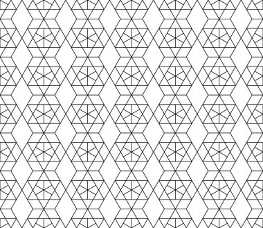 Vektör kesintisiz geometrik desen kontur düzenlenebilir ağırlığı ile