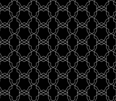 Vektör kesintisiz geometrik desen kontur düzenlenebilir ağırlığı ile