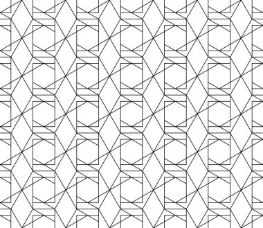 Vektör kesintisiz geometrik desen kontur düzenlenebilir ağırlığı ile