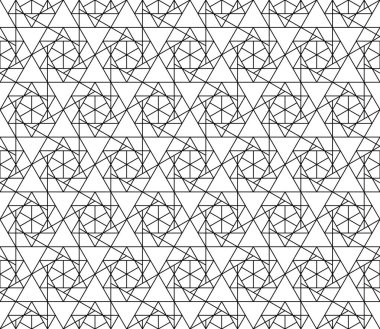 Vektör kesintisiz geometrik desen kontur düzenlenebilir ağırlığı ile