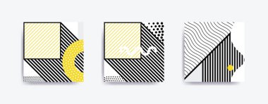 Renkli eğilim Neo Memphis geometrik poster