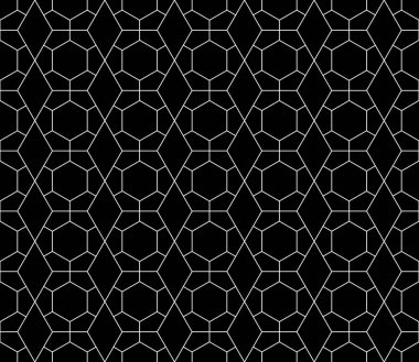 Vektör kesintisiz geometrik desen kontur düzenlenebilir ağırlığı ile