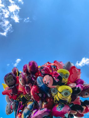 Balonlar, popüler çizgi film yakın çekim Cracow içinde