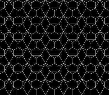 Vektör kesintisiz geometrik desen kontur düzenlenebilir ağırlığı ile