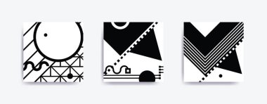 Renkli eğilim Neo Memphis geometrik poster