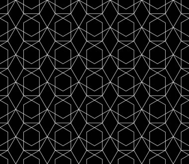 Vektör kesintisiz geometrik desen kontur düzenlenebilir ağırlığı ile