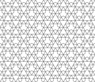 Vektör kesintisiz geometrik desen kontur düzenlenebilir ağırlığı ile