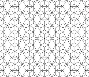 Vektör kesintisiz geometrik desen kontur düzenlenebilir ağırlığı ile