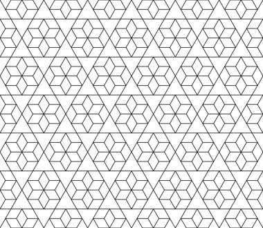 Vektör kesintisiz geometrik desen kontur düzenlenebilir ağırlığı ile