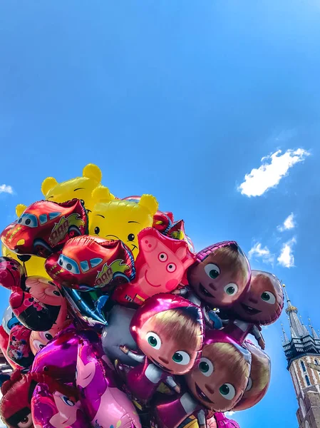 Palloncini, vignette popolari primo piano a Cracovia — Foto Stock