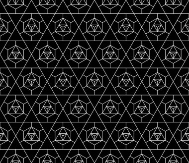 Vektör kesintisiz geometrik desen kontur düzenlenebilir ağırlığı ile