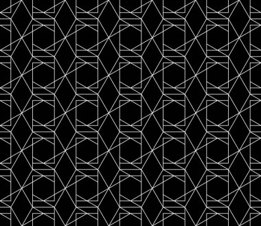 Vektör kesintisiz geometrik desen kontur düzenlenebilir ağırlığı ile