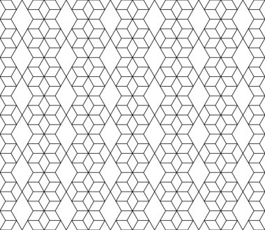 Vektör kesintisiz geometrik desen kontur düzenlenebilir ağırlığı ile