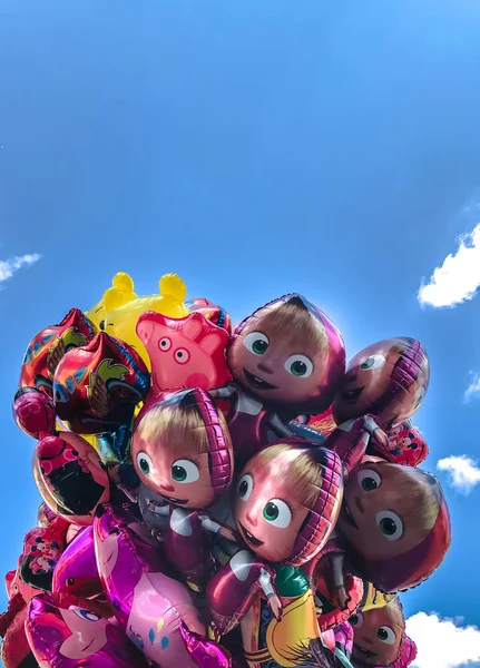 Balonlar, popüler çizgi film yakın çekim Cracow içinde