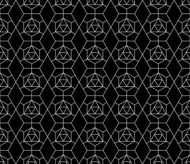 Vektör kesintisiz geometrik desen kontur düzenlenebilir ağırlığı ile