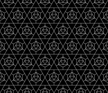 Vektör kesintisiz geometrik desen kontur düzenlenebilir ağırlığı ile