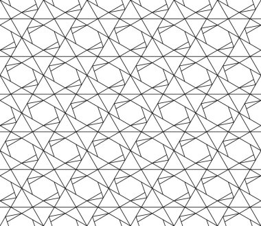 Vektör kesintisiz geometrik desen kontur düzenlenebilir ağırlığı ile