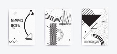 Renkli eğilim Neo Memphis geometrik poster