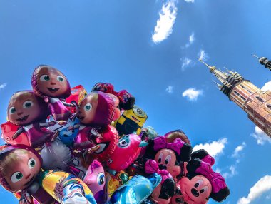 Balonlar, popüler çizgi film yakın çekim Cracow içinde