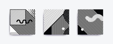 Renkli eğilim Neo Memphis geometrik poster