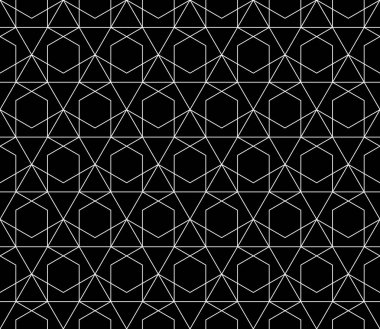 Vektör kesintisiz geometrik desen kontur düzenlenebilir ağırlığı ile