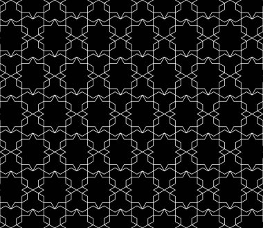 Vektör kesintisiz geometrik desen kontur düzenlenebilir ağırlığı ile