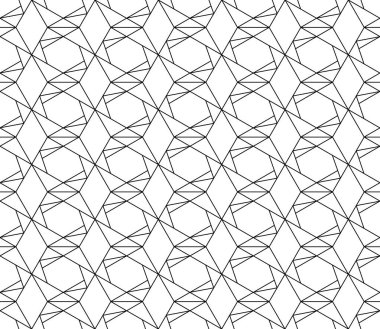 Vektör kesintisiz geometrik desen kontur düzenlenebilir ağırlığı ile