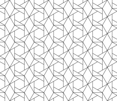 Vektör kesintisiz geometrik desen kontur düzenlenebilir ağırlığı ile