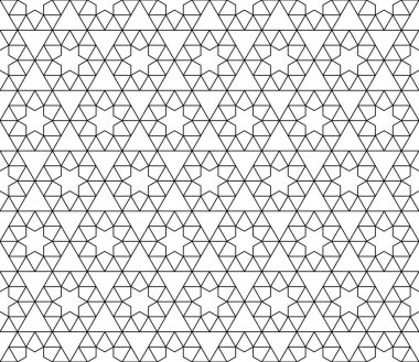 Vektör kesintisiz geometrik desen kontur düzenlenebilir ağırlığı ile