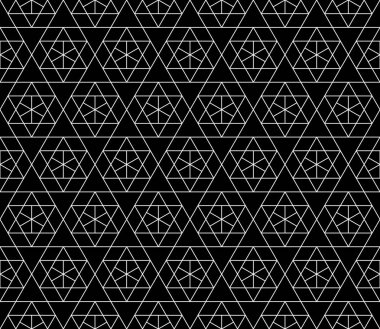Vektör kesintisiz geometrik desen kontur düzenlenebilir ağırlığı ile