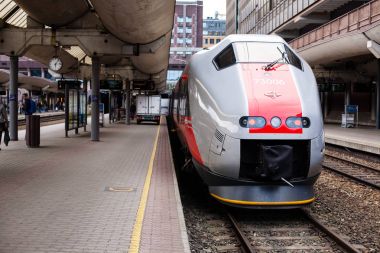 Ön kısmını Oslo Norveç yüksek hızlı tren
