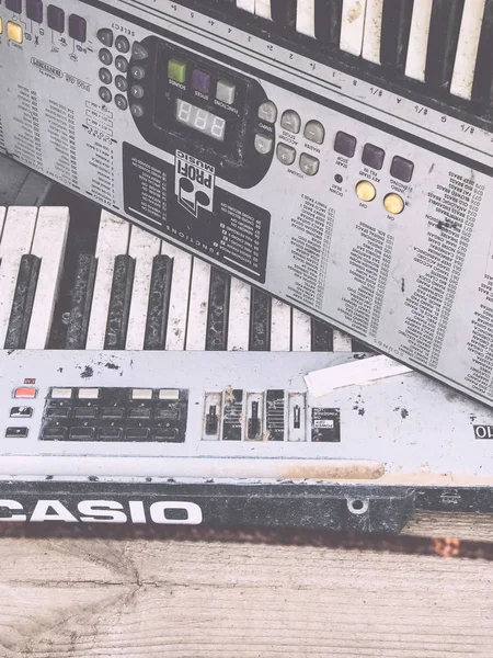 Old Casio keyboard Profi music — Stock Photo, Image