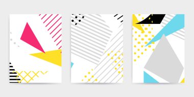 Parlak renkli tasarım vektör çizim ayarla