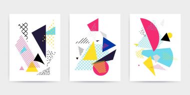 Parlak renkli tasarım vektör çizim ayarla