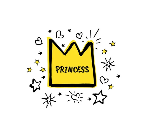 Princesa. Vector dibujo de dibujos animados ilustración fondo — Archivo Imágenes Vectoriales