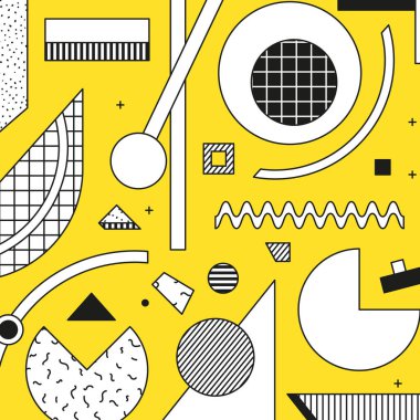 Vektör poster, kompozisyon 80 90 vintage tarzı