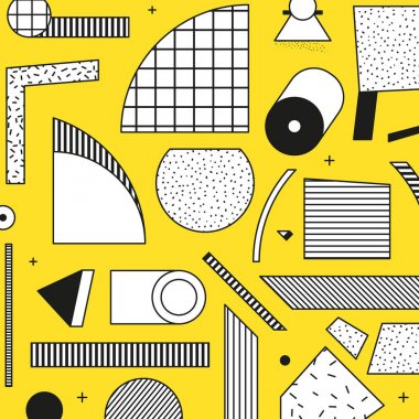 Vektör poster, kompozisyon 80 90 vintage tarzı