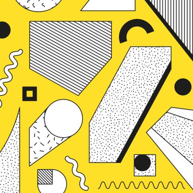 Vektör poster, kompozisyon 80 90 vintage tarzı