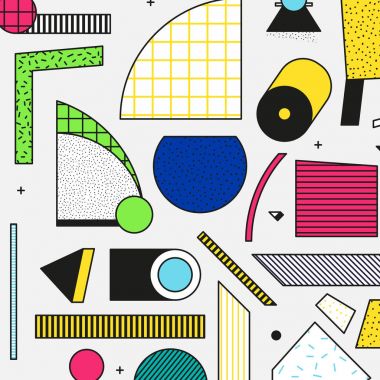 Vektör poster, kompozisyon 80 90 vintage tarzı