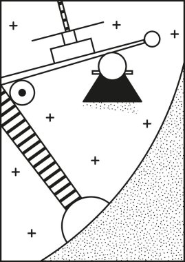 Vektör poster, kompozisyon 80 90 vintage tarzı