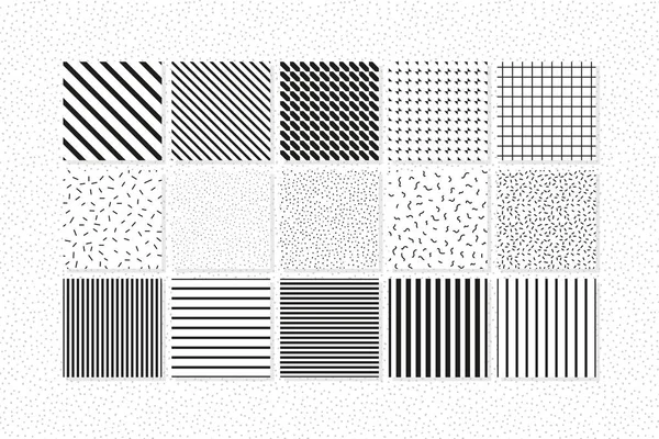 Ensemble de motifs vectoriels universels sans couture d'éléments simples — Image vectorielle