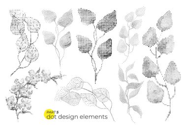 Evrensel eğilim dotty kümesi bırakır. Noktalı parlak kalın öğeler co