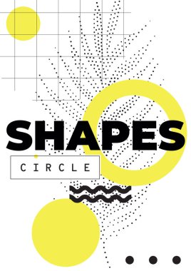 Renkli poster eğilim geometrik şekiller