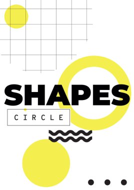 Renkli poster eğilim geometrik şekiller