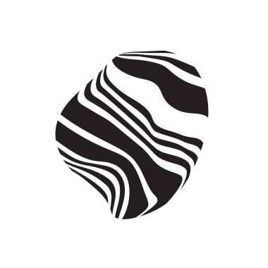 Basit Vektör Saptırılmış Doğrusal Geometrik Şekil. Moda Evrensel Nesne