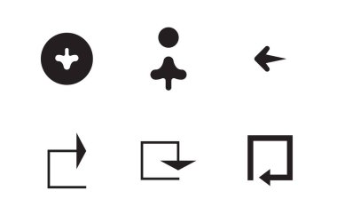 Evrensel eğilim geometrik oklar beyaz arkaplanda izole edildi. Web animasyonu için mükemmel takım elbise sosyal medya tebrik kartları çıkartmaları afişler ve markalaşma afişleri ekleyin