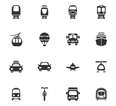 toplu taşıma Icons set