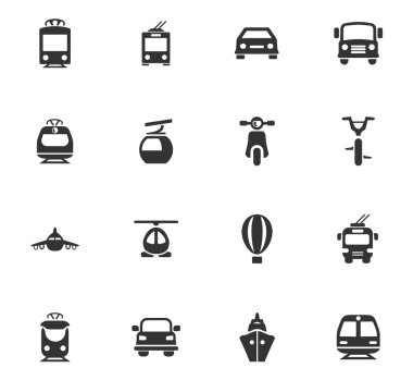 toplu taşıma Icons set